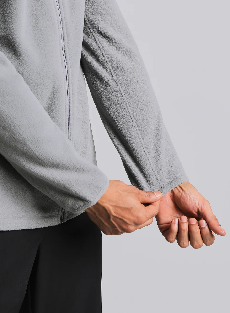 Men's Dark Grey Performance Pro Training Fleece Jacket - Image 12