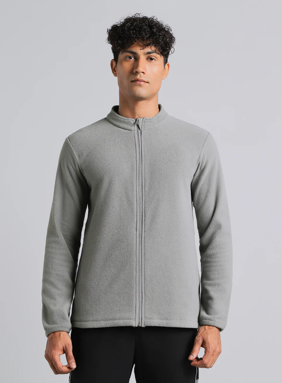 Men's Dark Grey Performance Pro Training Fleece Jacket - Image 4