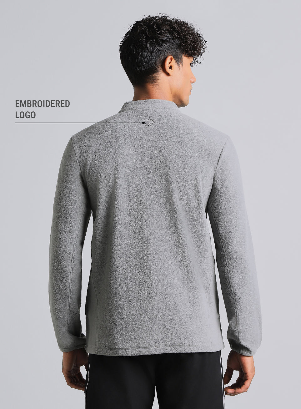 Men's Dark Grey Performance Pro Training Fleece Jacket - Image 6