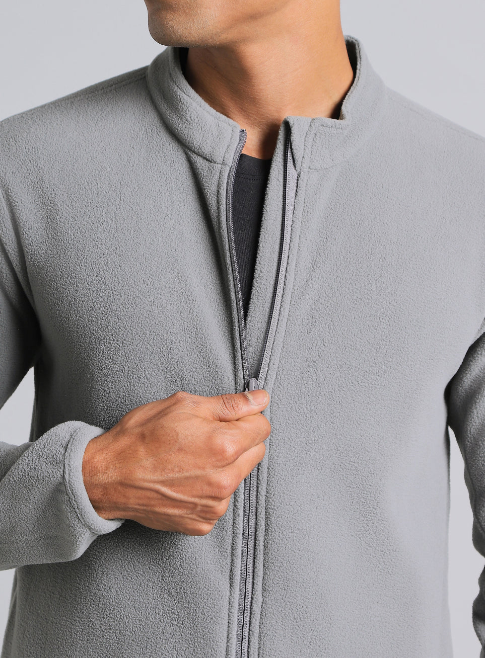 Men's Dark Grey Performance Pro Training Fleece Jacket - Image 8