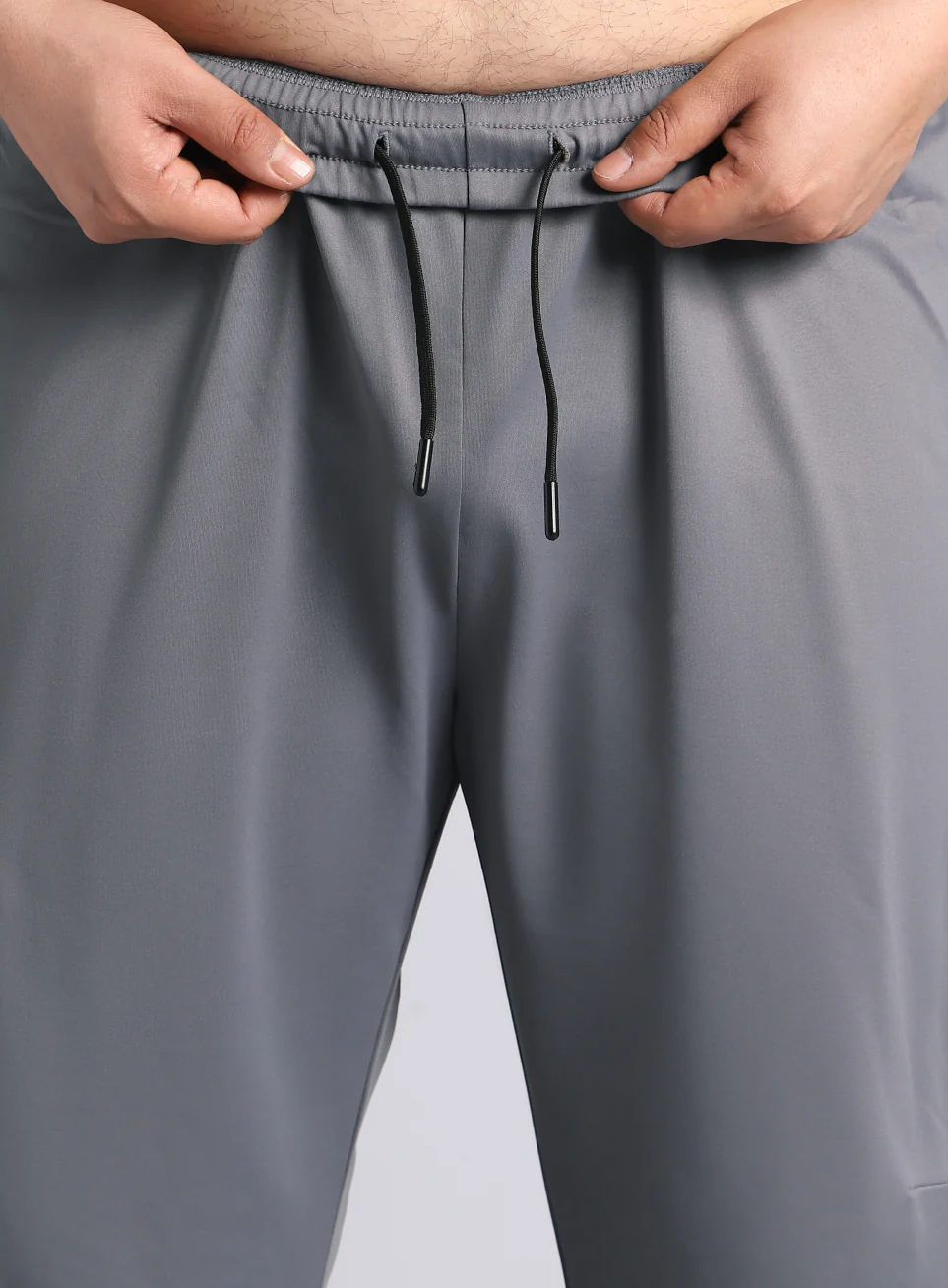 Men's Dark Grey Plus Size Night Joggers - Image 10