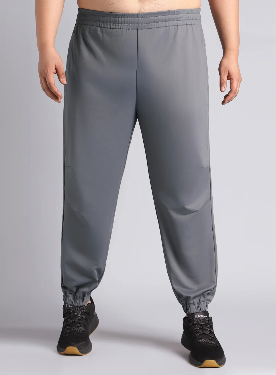 Men's Dark Grey Plus Size Night Joggers - Image 12