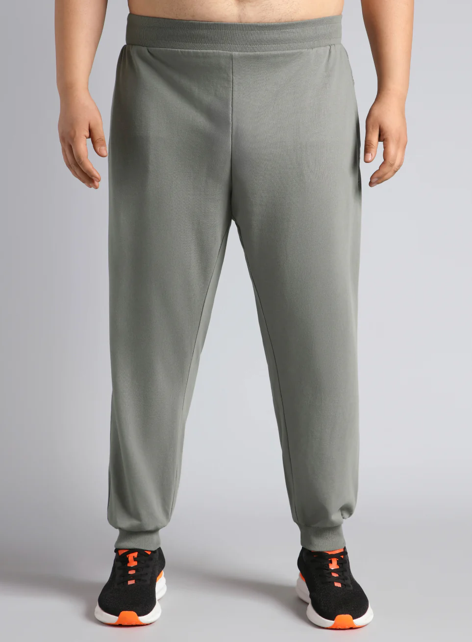 Men's Dark Grey Plus Size Training Essential Joggers - Image 4