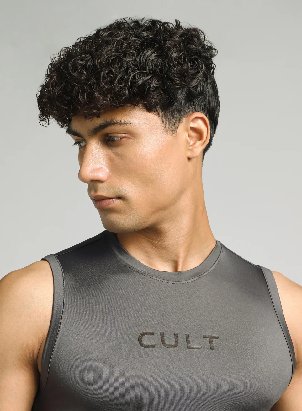 Men's Dark Grey Power Lifter Compression T-shirt - Image 7