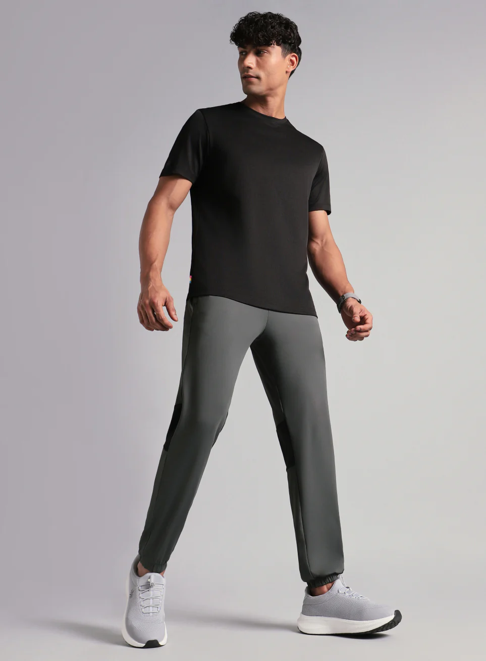 Men's Dark Grey Power Pop Active Joggers - Image 2