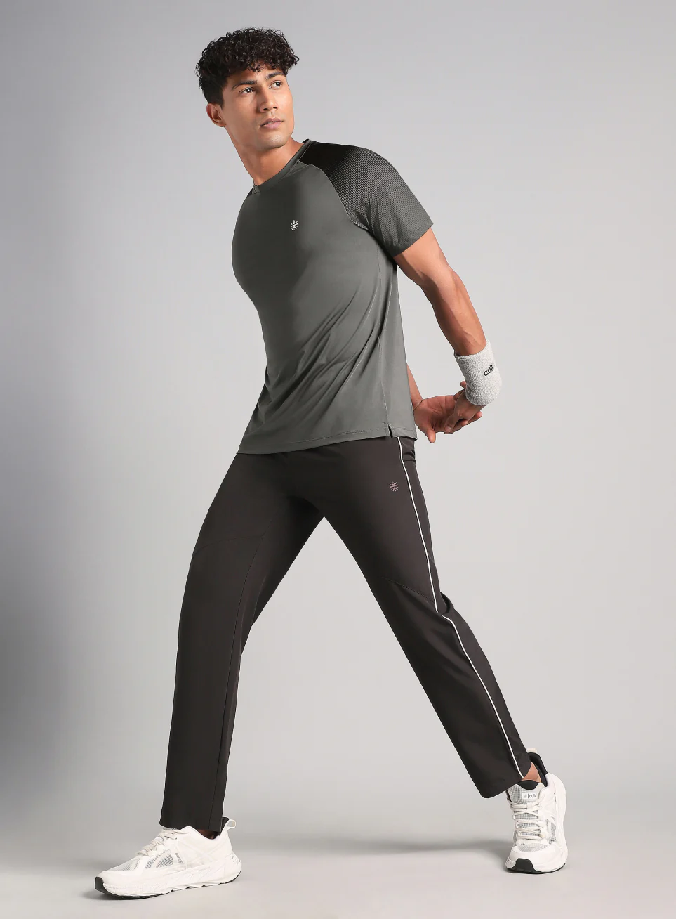 Men's Dark Grey Power Pop Training T-Shirt - Image 3
