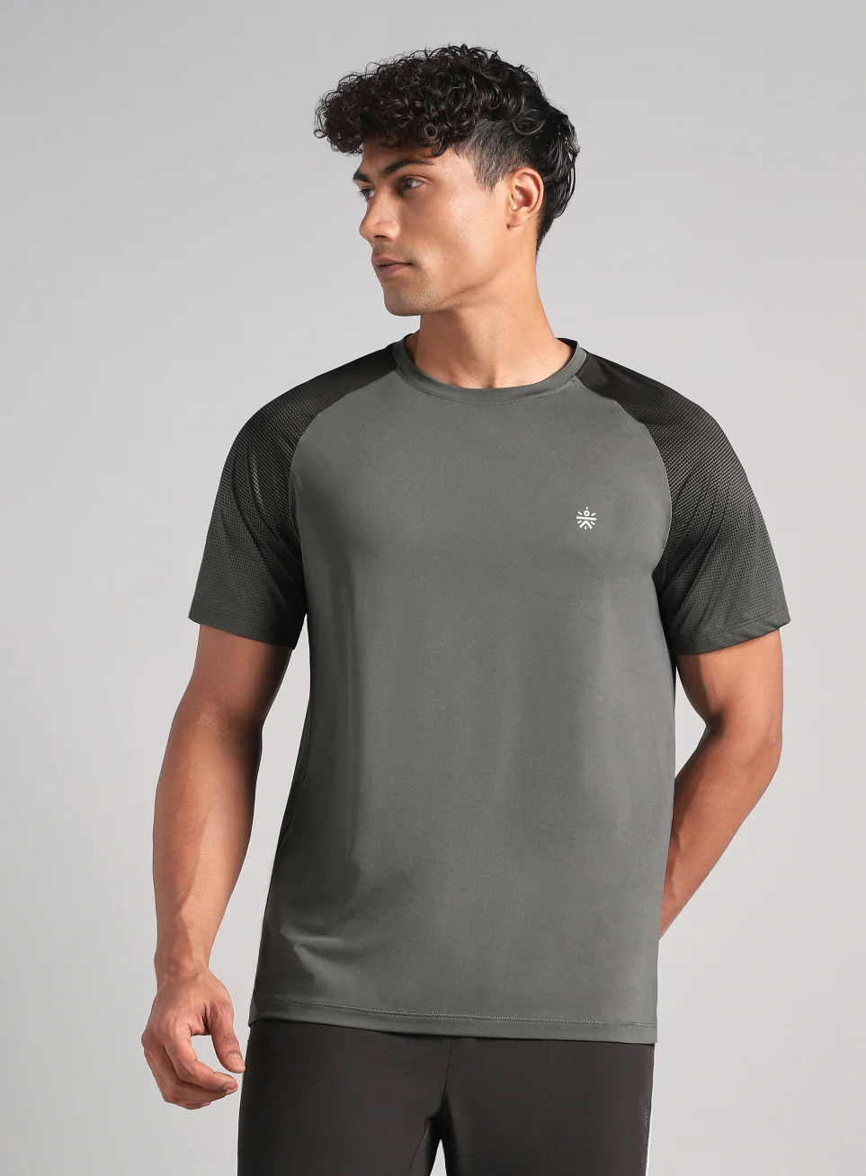 Men's Dark Grey Power Pop Training T-Shirt - Image 4