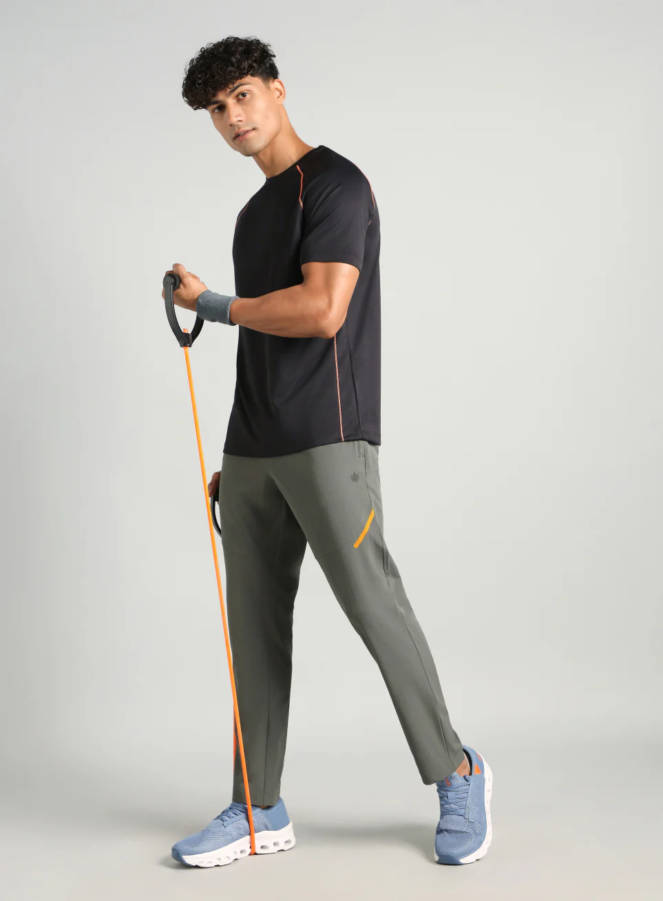 Men's Dark Grey Power Pop Training Trackpants - Image 2