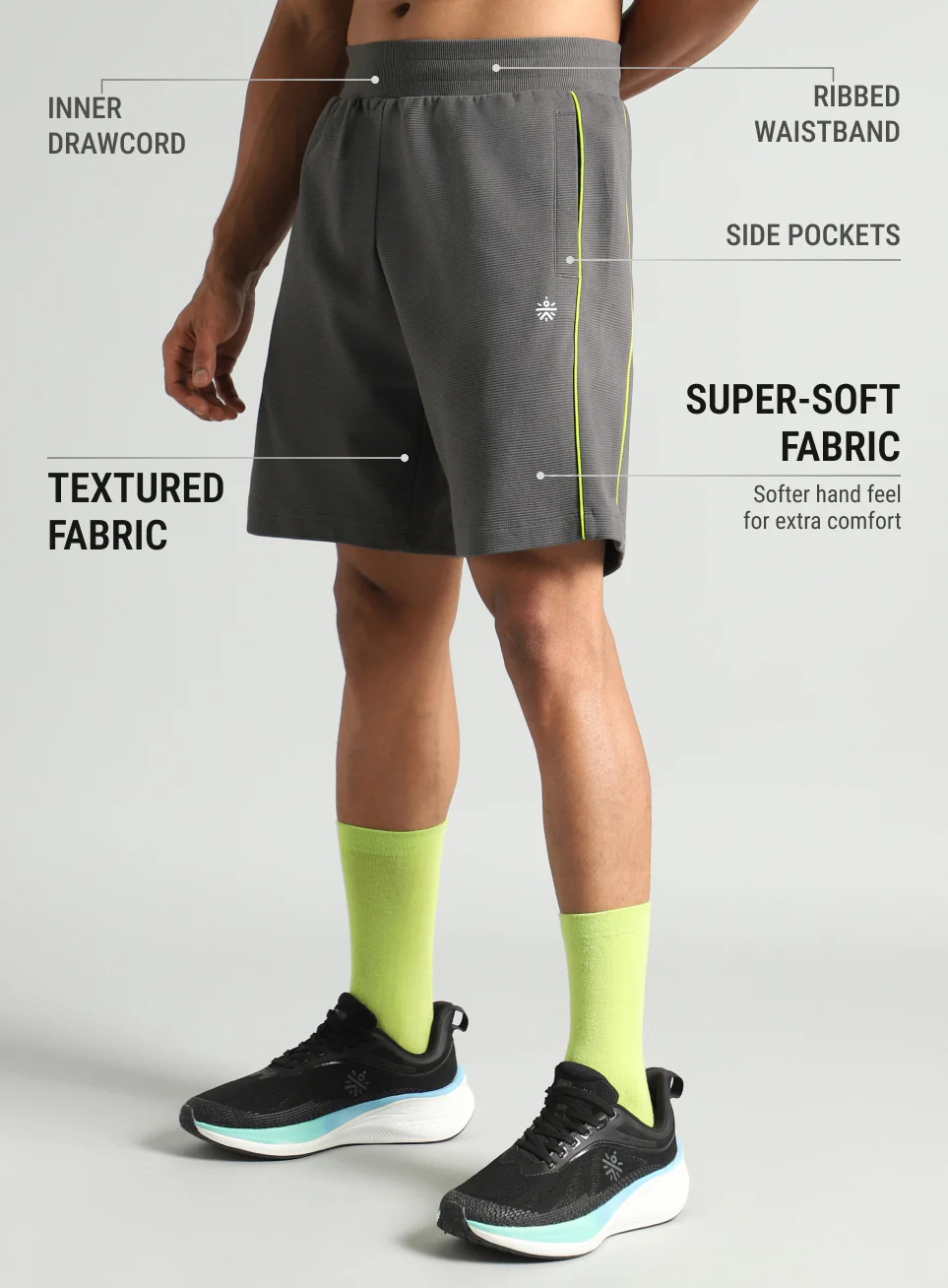 Men's Dark Grey Rest Day Shorts - Image 5