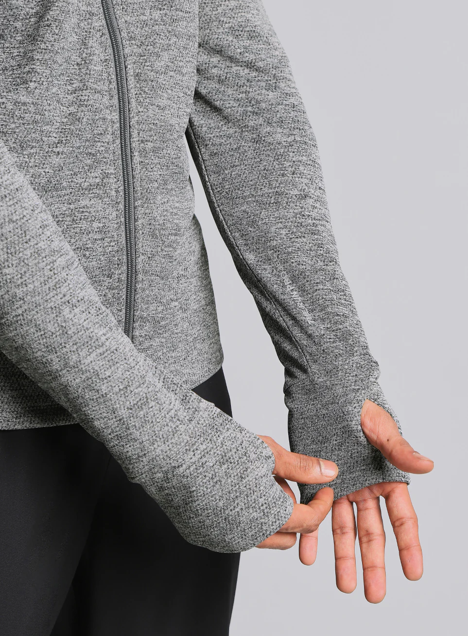 Men's Dark Grey Run Elevate All Weather Jacket - Image 12