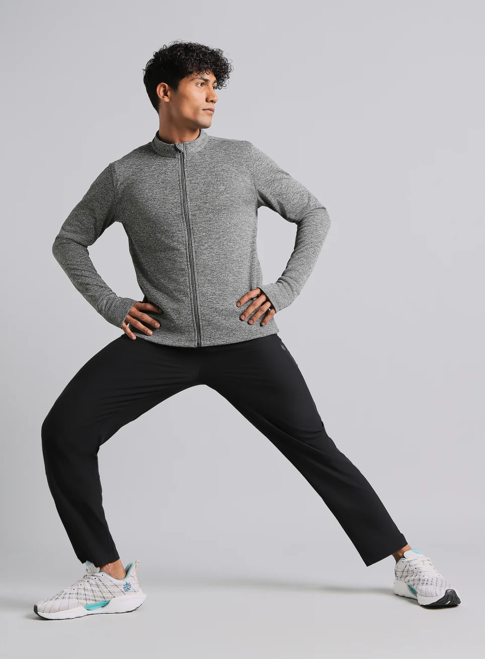 Men's Dark Grey Run Elevate All Weather Jacket - Image 3