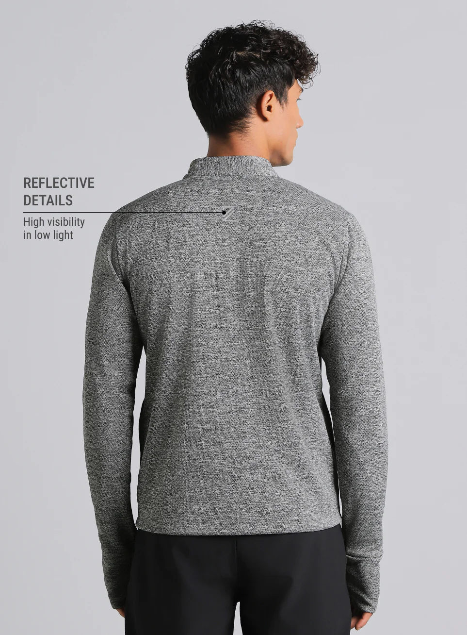 Men's Dark Grey Run Elevate All Weather Jacket - Image 6