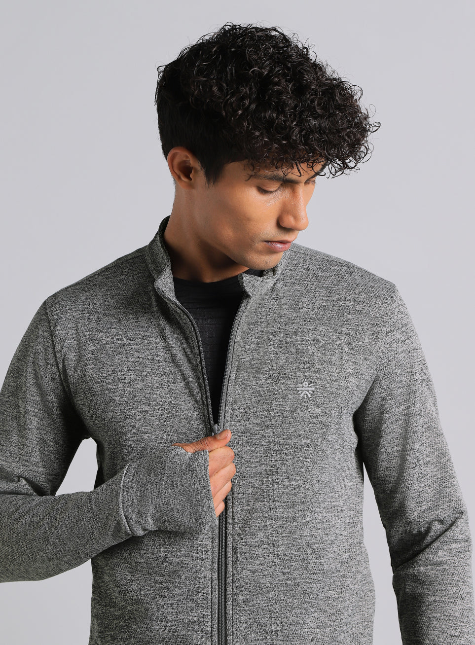 Men's Dark Grey Run Elevate All Weather Jacket - Image 7