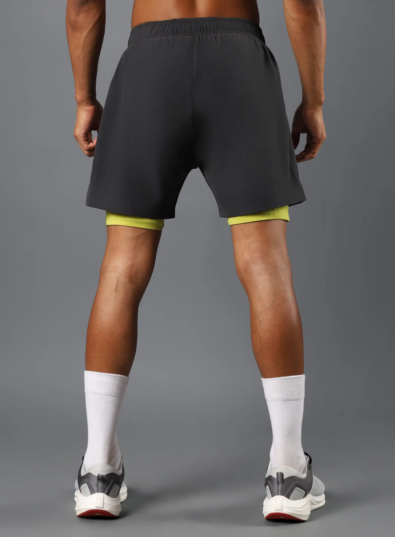 Men's Dark Grey Run Elevate Shorts - Image 6