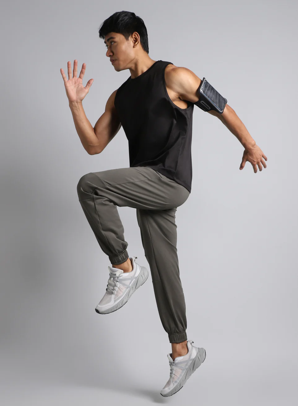 Men's Dark Grey Run Forward Joggers - Image 2