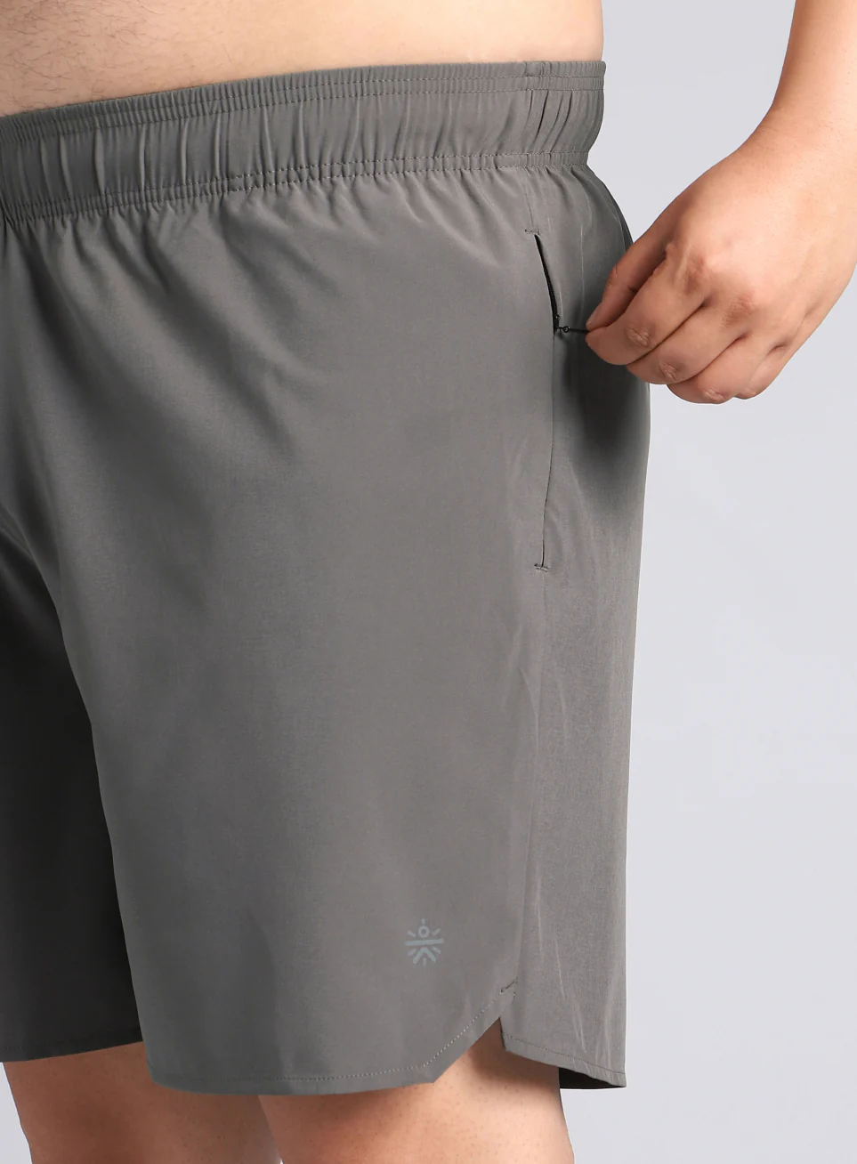 Men's Dark Grey Runner's Essential Plus Size Shorts - Image 7