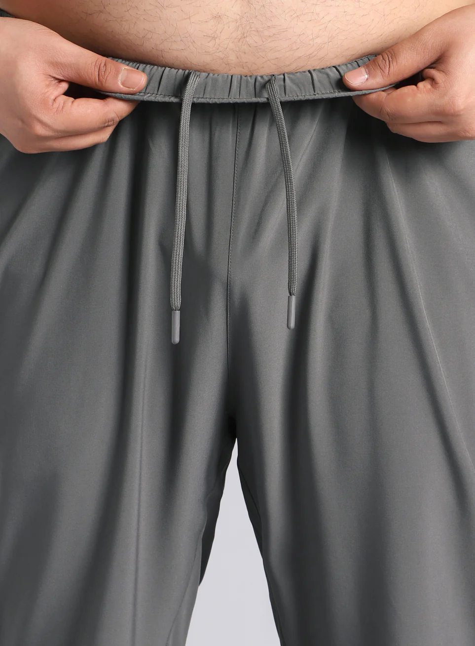 Men's Dark Grey Runner's Essential Plus Size Trackpants - Image 10