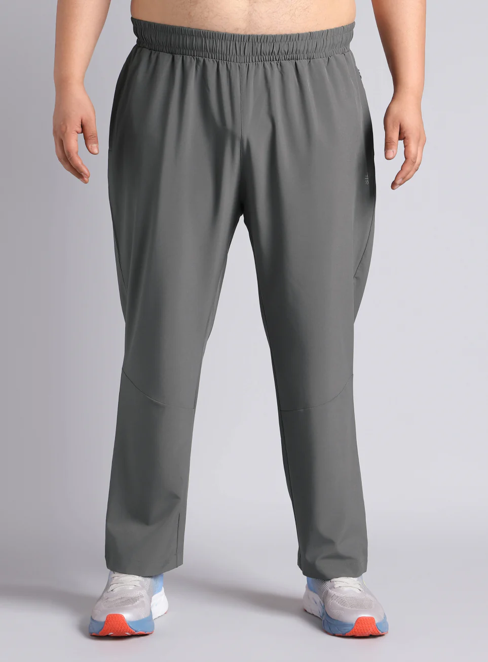 Men's Dark Grey Runner's Essential Plus Size Trackpants - Image 4