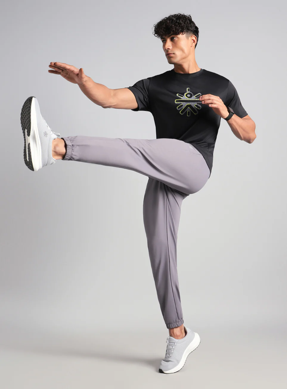 Men's Dark Grey Runner's Pro Joggers - Image 3