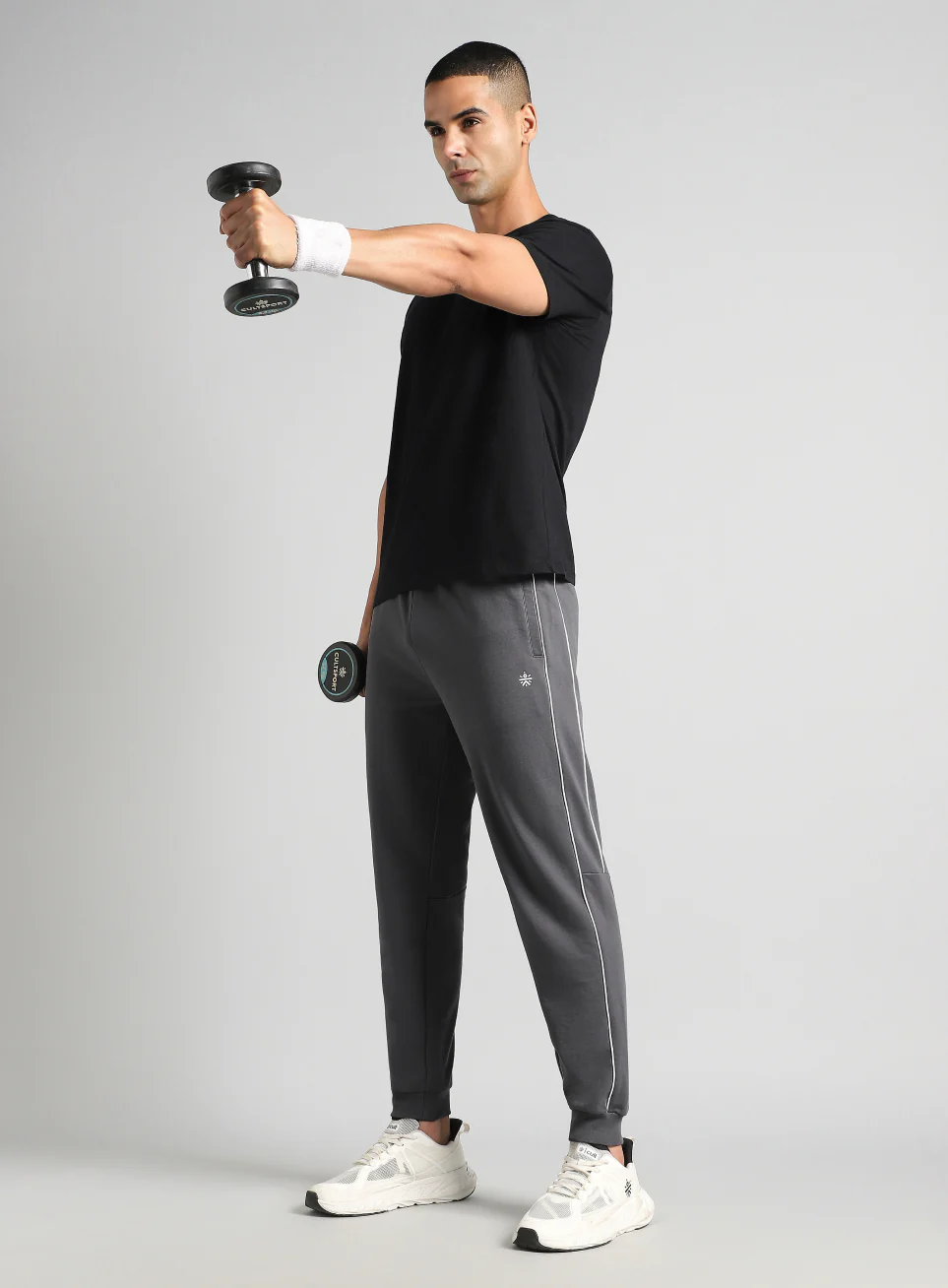 Men's Dark Grey Sculpt Training Joggers - Image 3