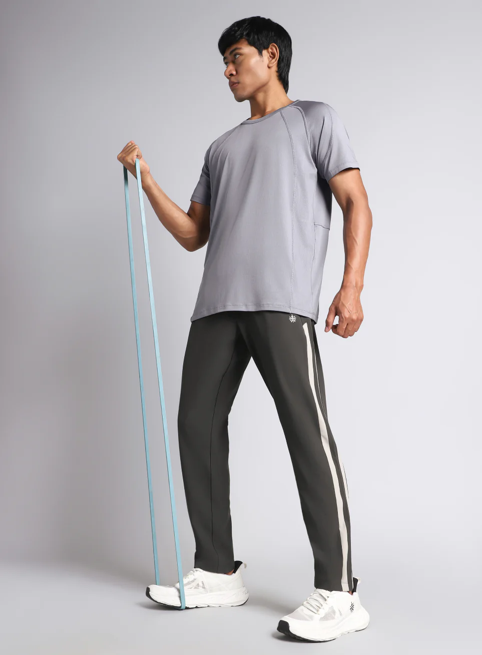 Men's Dark Grey Sporty Training Trackpants - Image 2