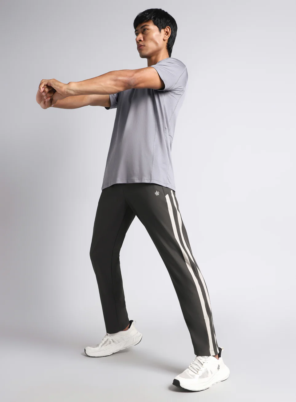 Men's Dark Grey Sporty Training Trackpants - Image 3