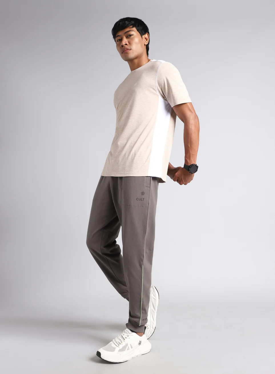 Men's Dark Grey Train Day Essential Joggers - Image 3