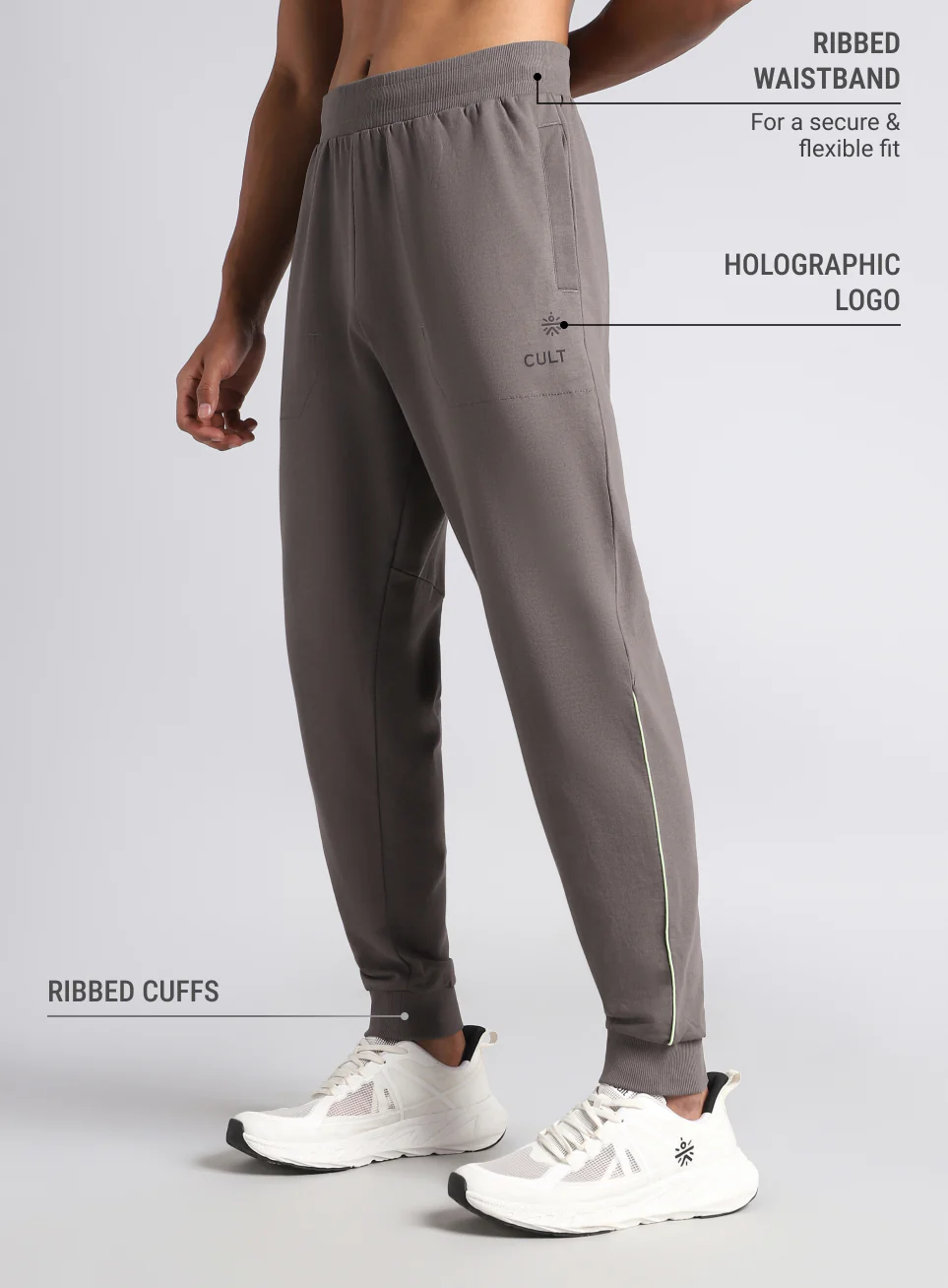 Men's Dark Grey Train Day Essential Joggers - Image 5