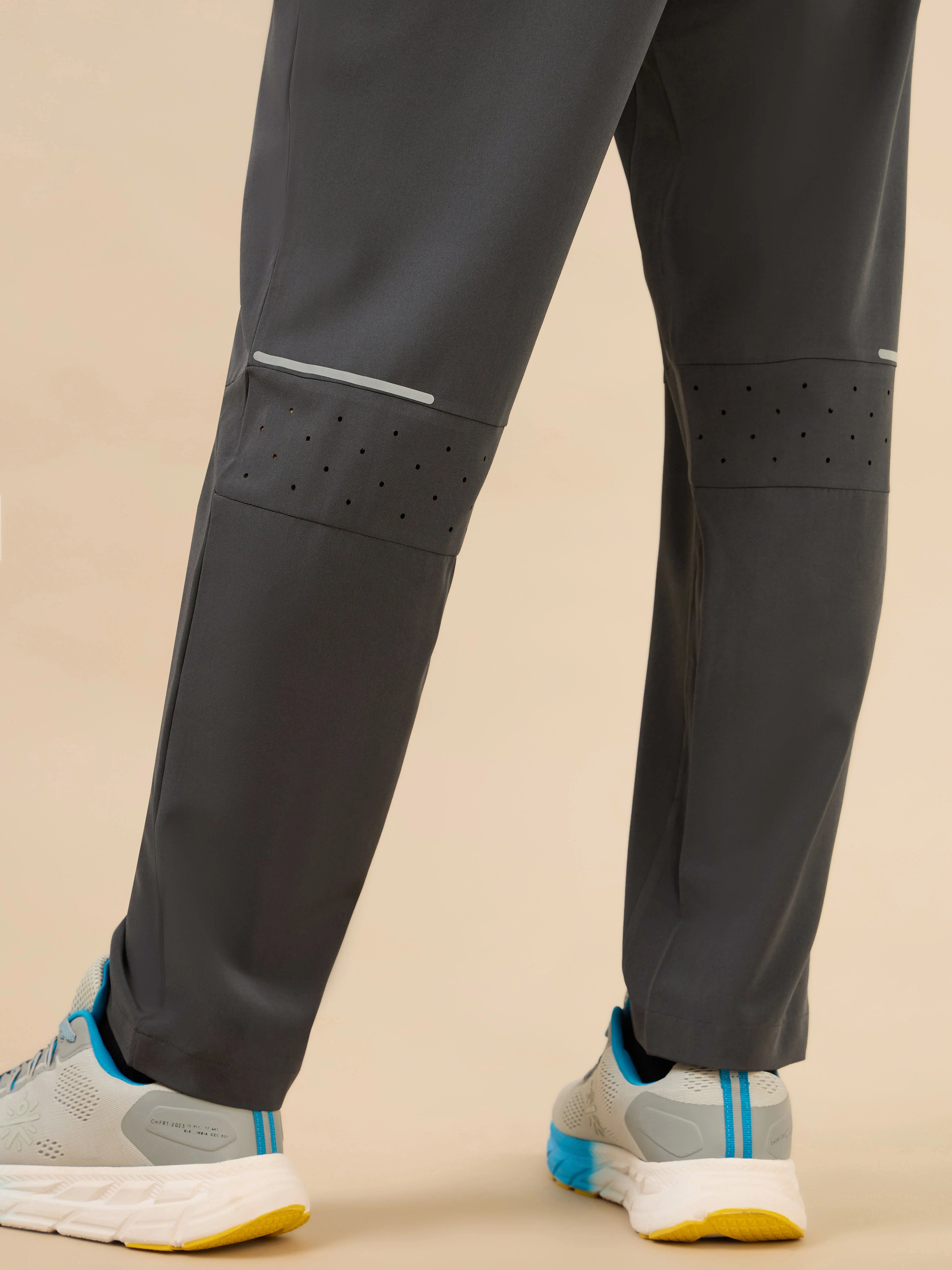 Men's Dark Grey Train Out Premium Trackpants - Image 8