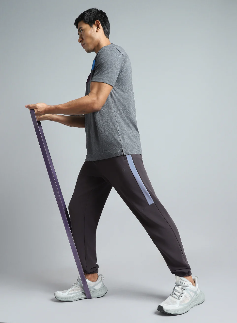 Men's Dark Grey Training Sculpted Joggers - Image 3