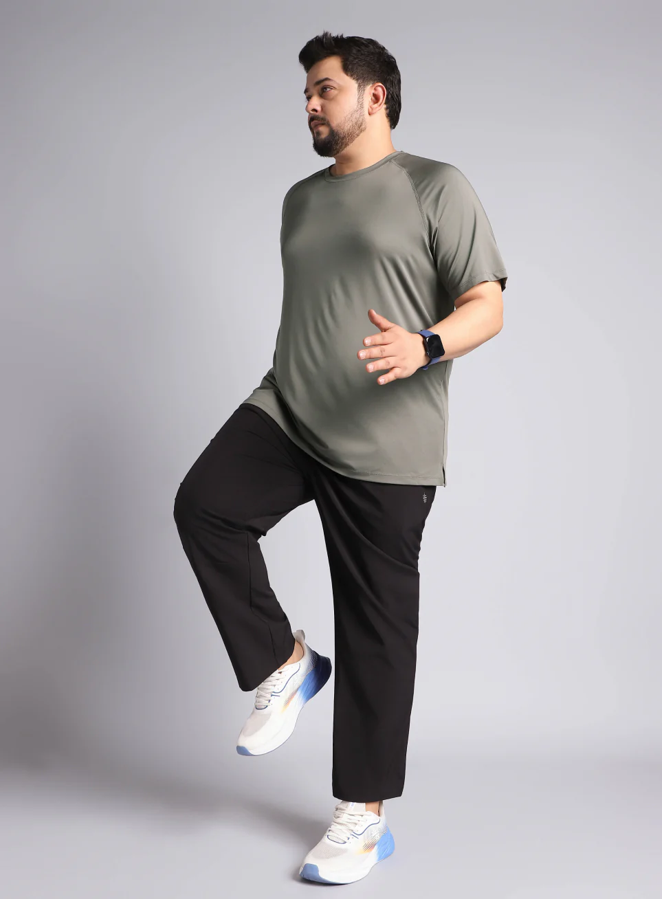 Men's Dark Grey Ultimate Running Plus Size regular fit T-shirt - Image 2