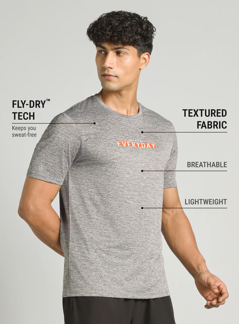 Men's Dark Grey Ultimate Training T-shirt - Image 5