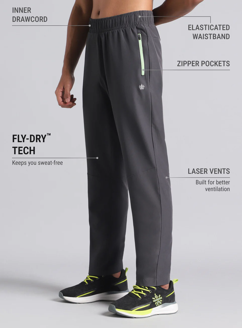 Men's Dark Grey Ultimate Training Trackpants - Image 5