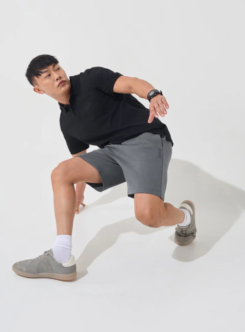 Men's Dark Grey Ultra Luxe Classic Shorts - Image 3