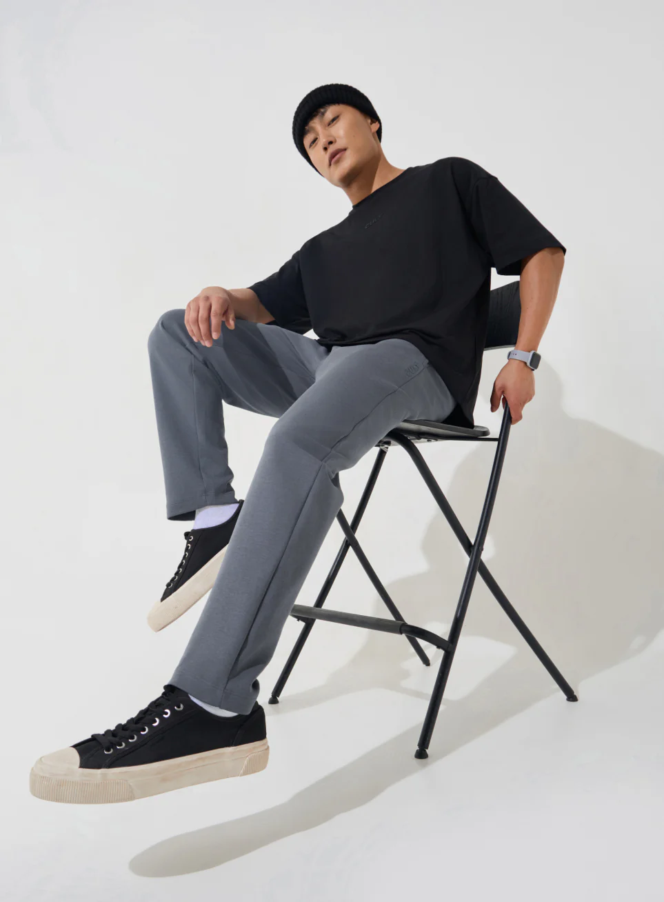Men's Dark Grey Ultra Luxe Classic Trackpants - Image 3