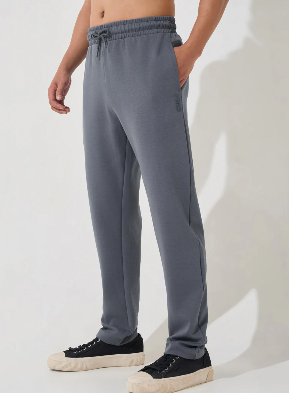 Men's Dark Grey Ultra Luxe Classic Trackpants - Image 5