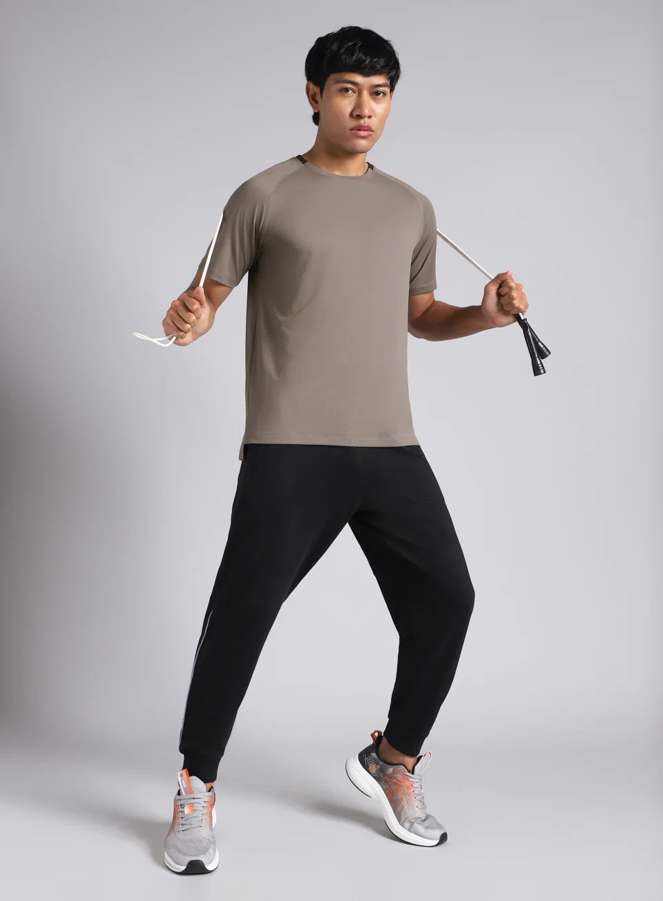 Men's Dark Grey Workout Essential T-shirt - Image 3