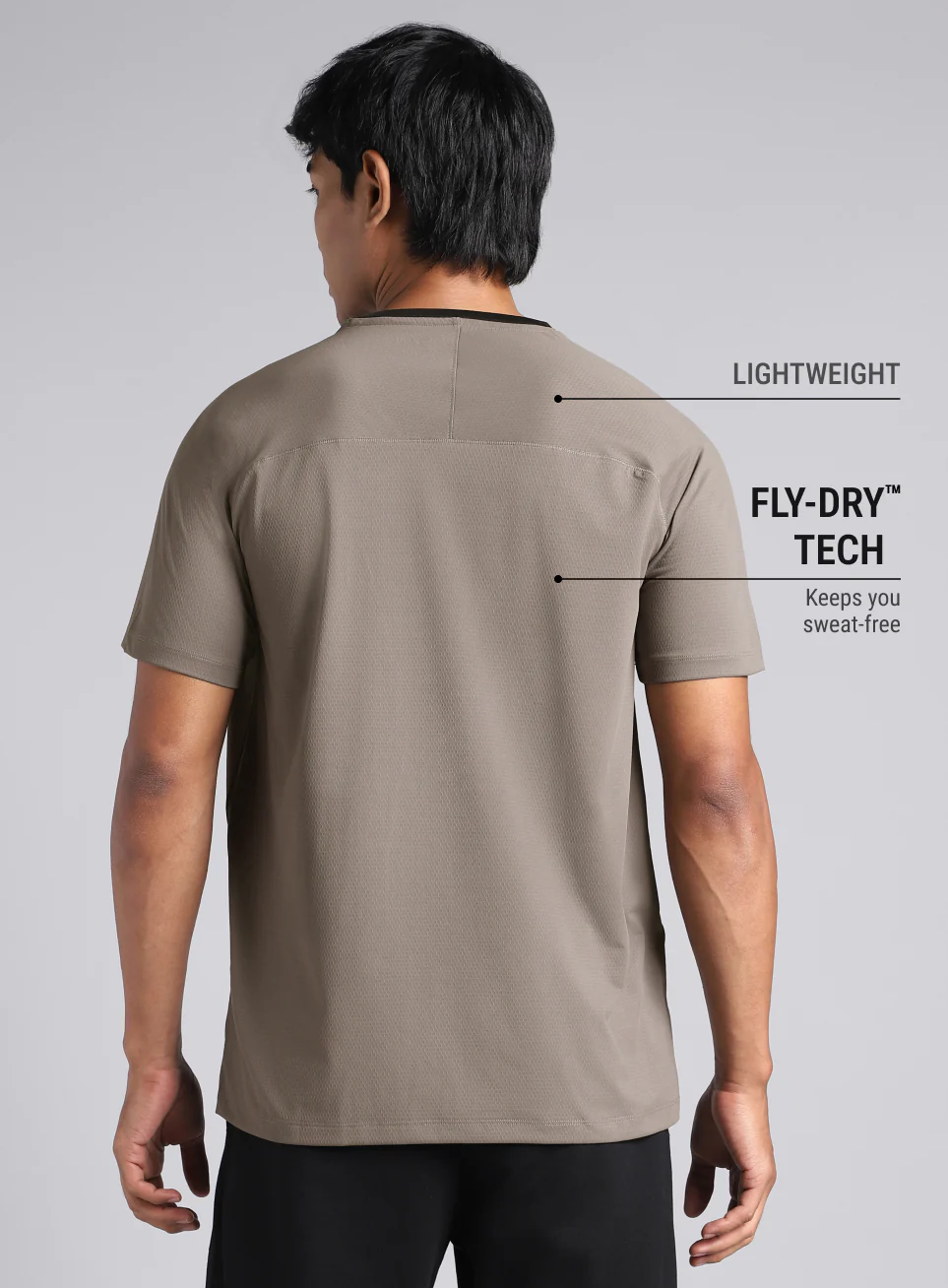 Men's Dark Grey Workout Essential T-shirt - Image 6