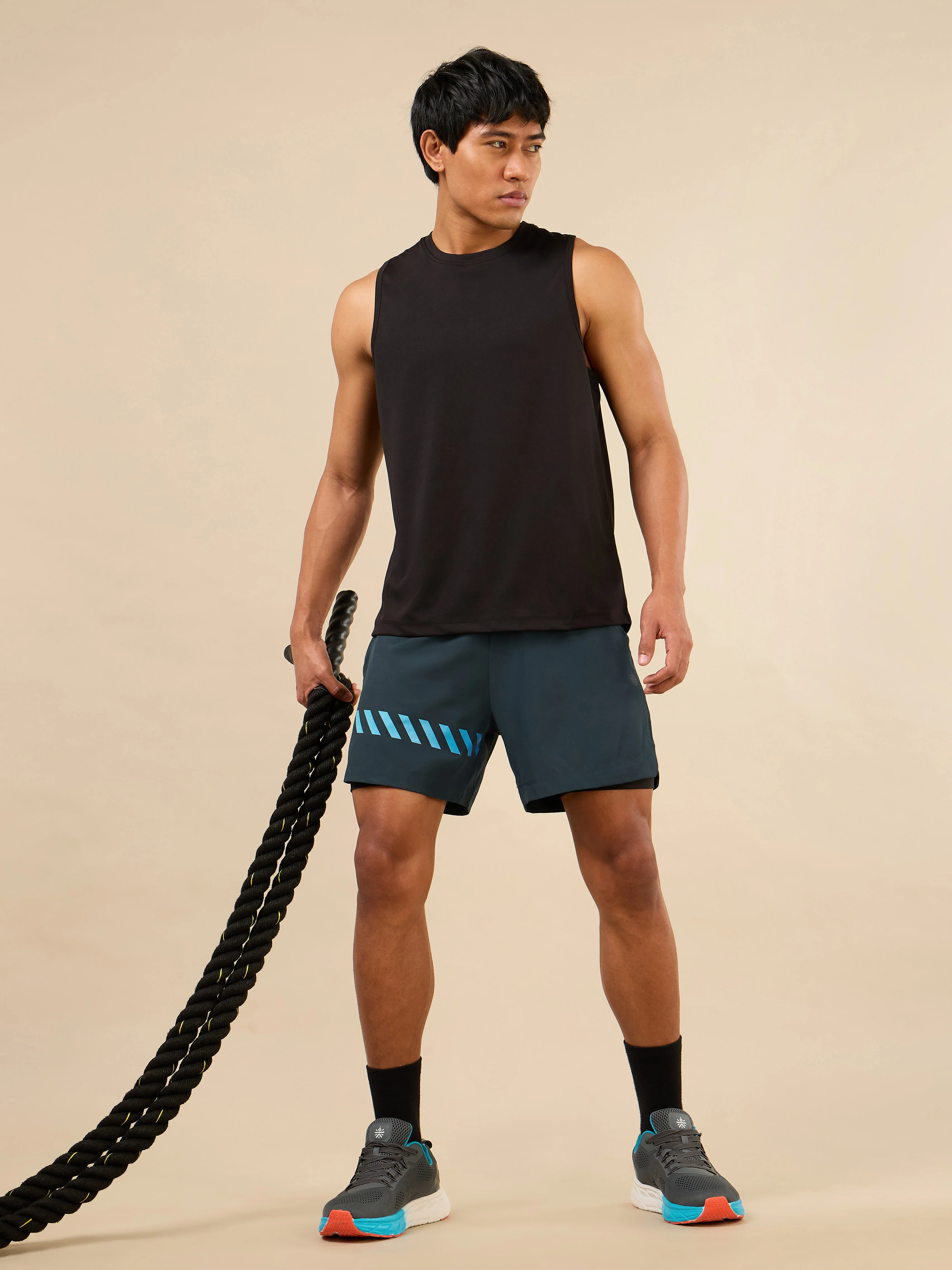 Men's Dopamine Energy Neon Green Training Shorts - Image 3