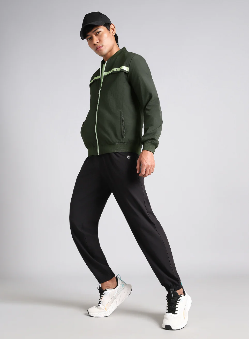 Men's Forest Green Bomber Jacket - Image 3
