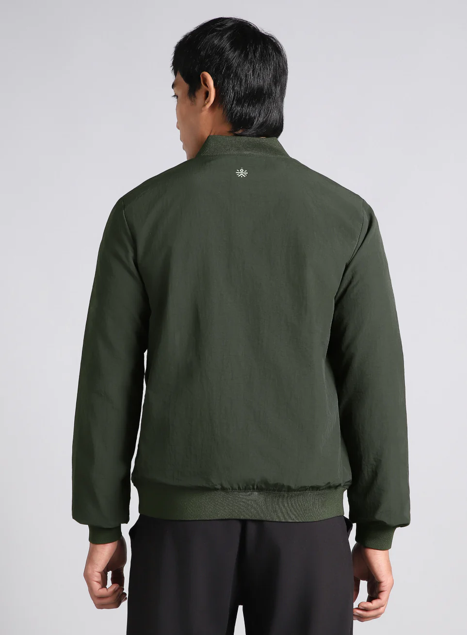 Men's Forest Green Bomber Jacket - Image 6