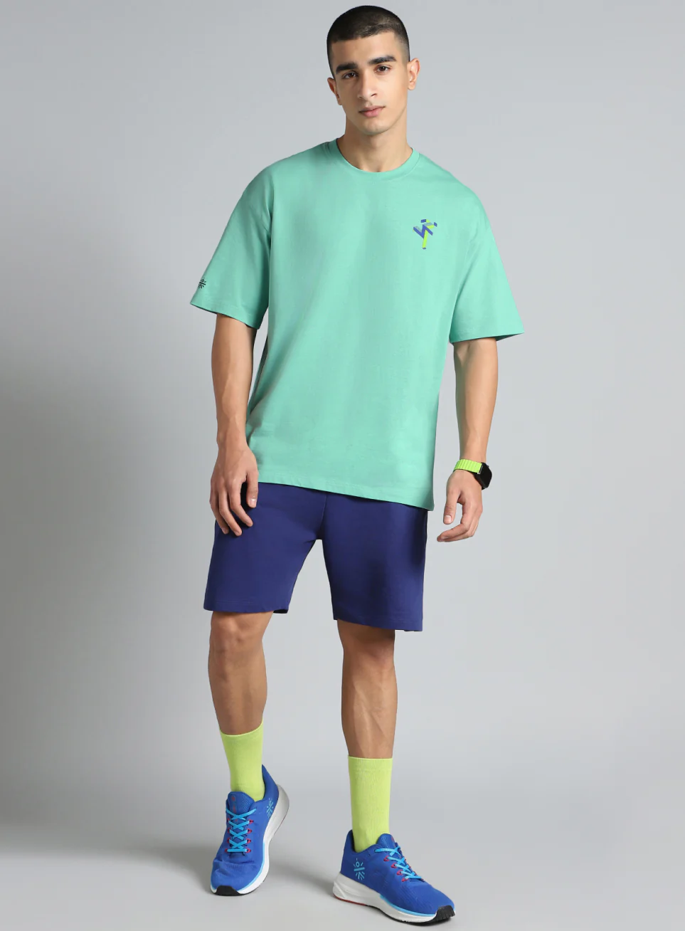 Men's Green Cult Graphic Oversized Fit T-shirt - Image 2