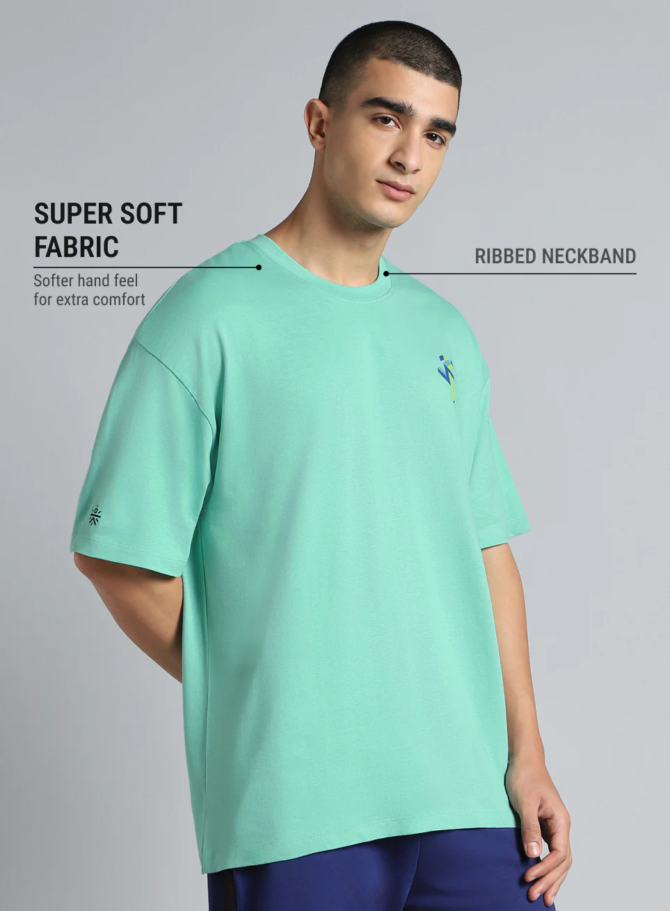 Men's Green Cult Graphic Oversized Fit T-shirt - Image 5