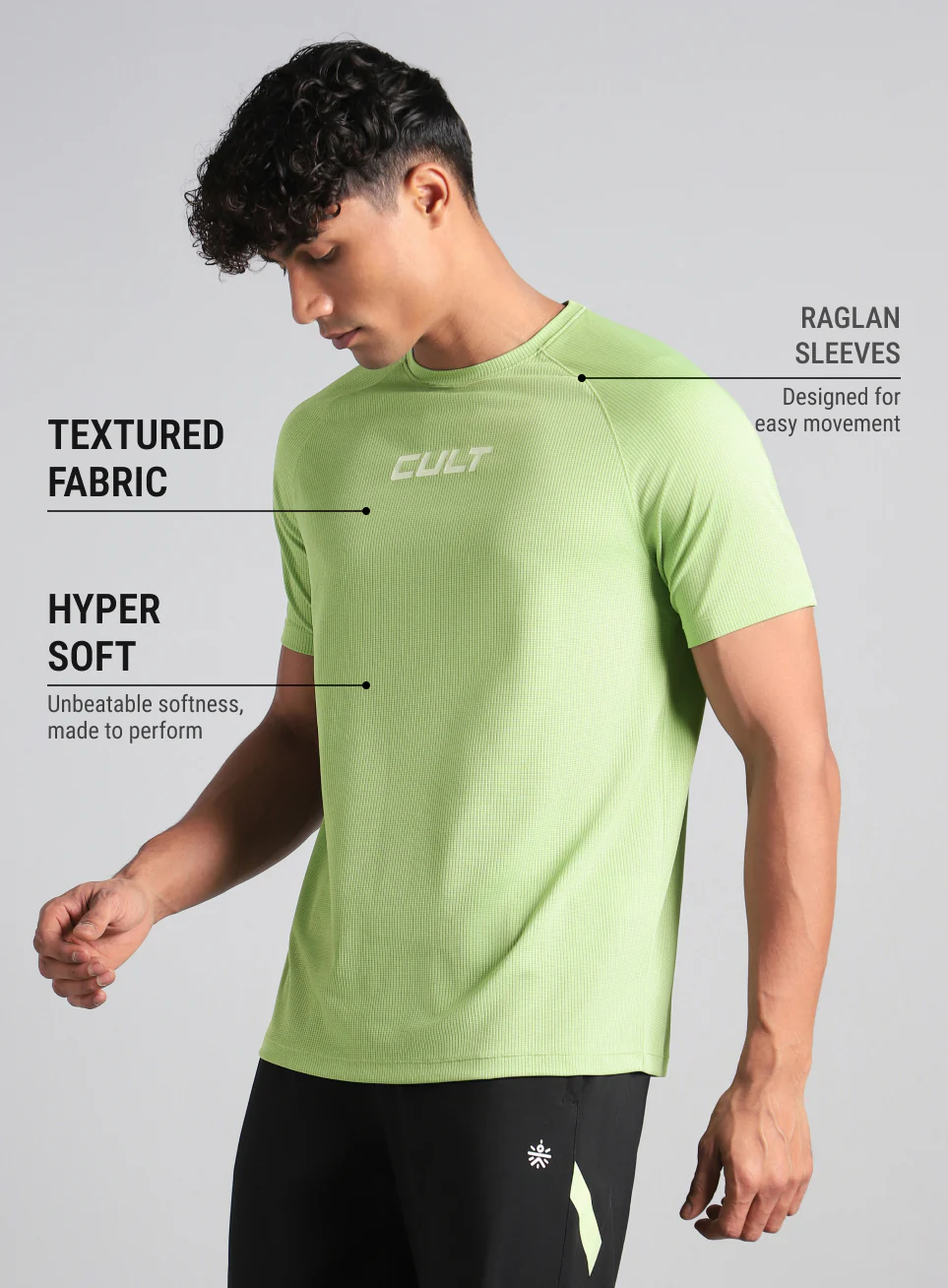 Men's Green Easy Move Tee - Image 5
