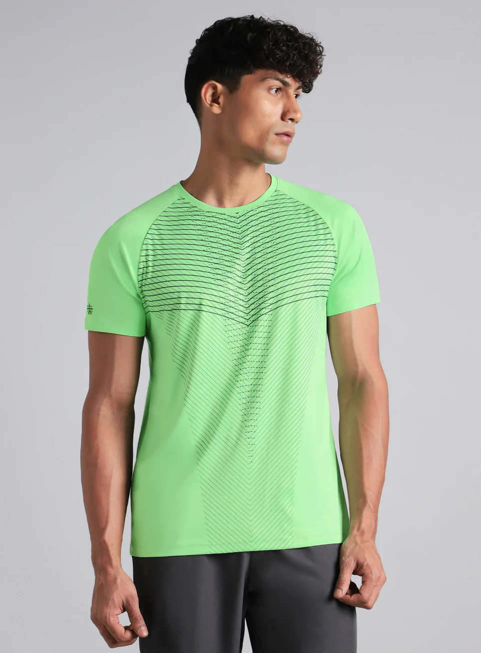 Men's Green Energy Map Printed T-shirt - Image 4