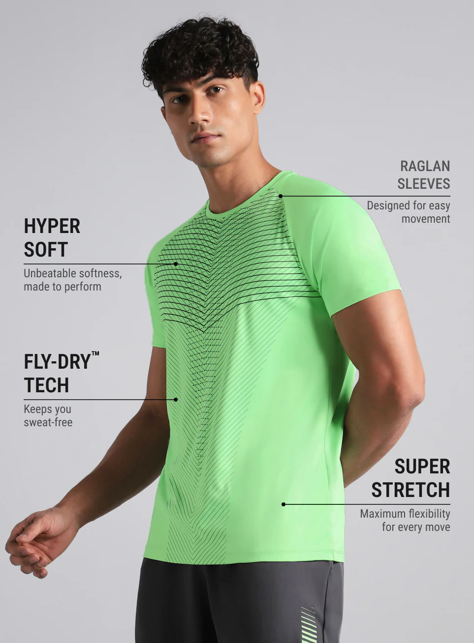 Men's Green Energy Map Printed T-shirt - Image 5