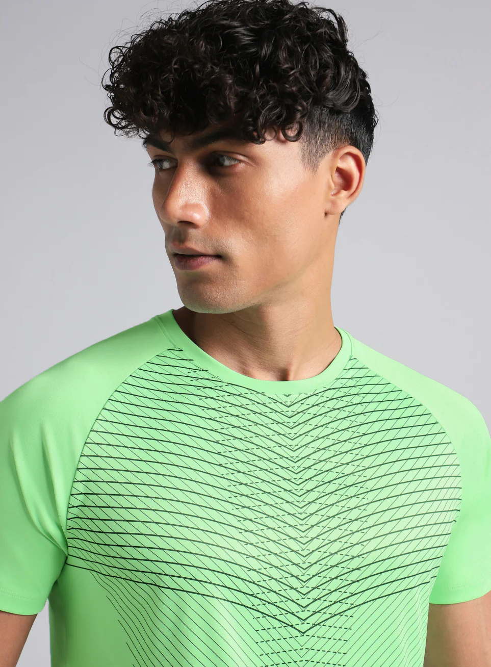 Men's Green Energy Map Printed T-shirt - Image 7