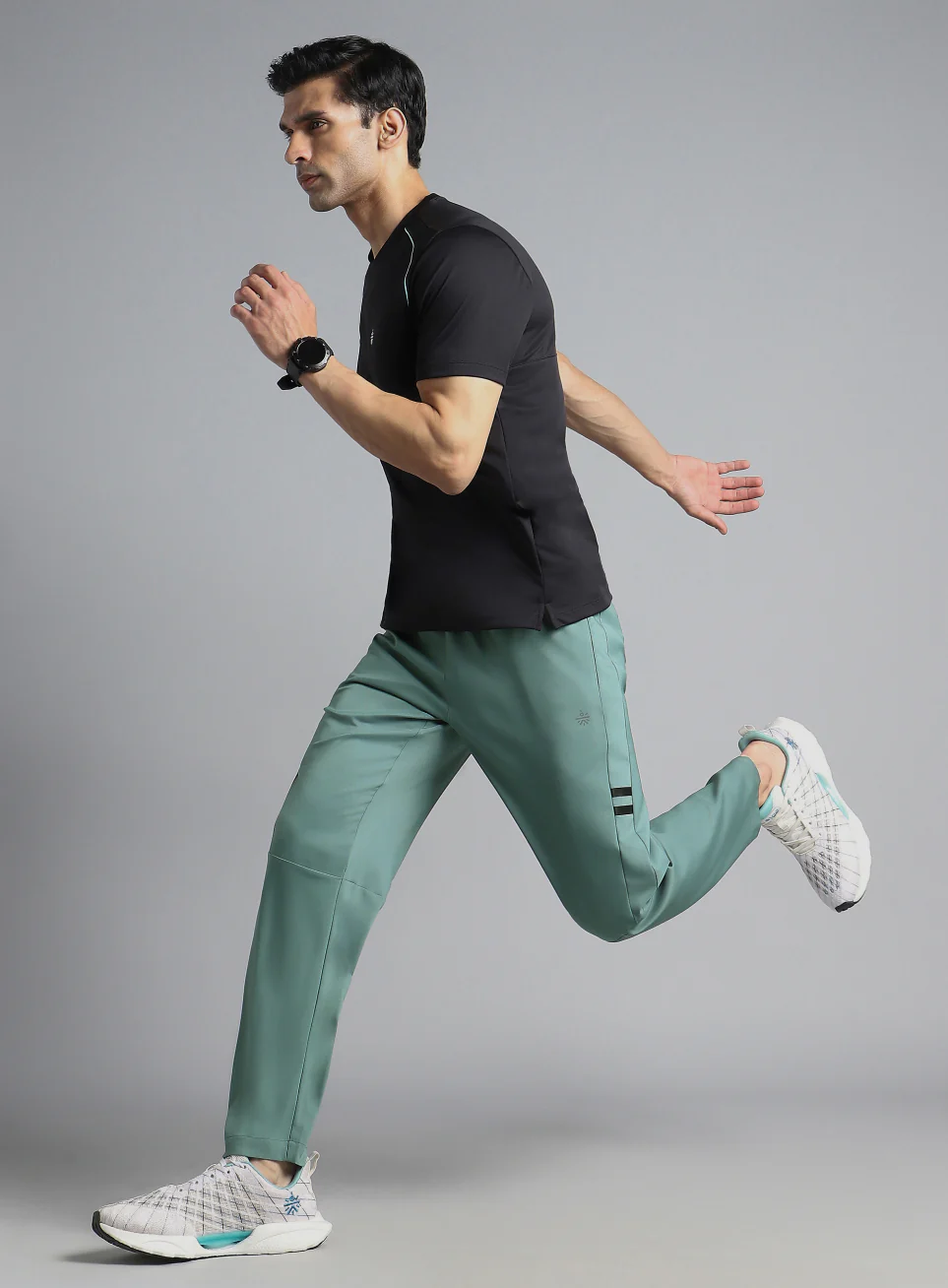 Men's Green Pacer Running Trackpants - Image 2
