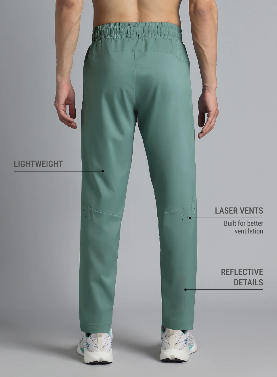 Men's Green Pacer Running Trackpants - Image 6