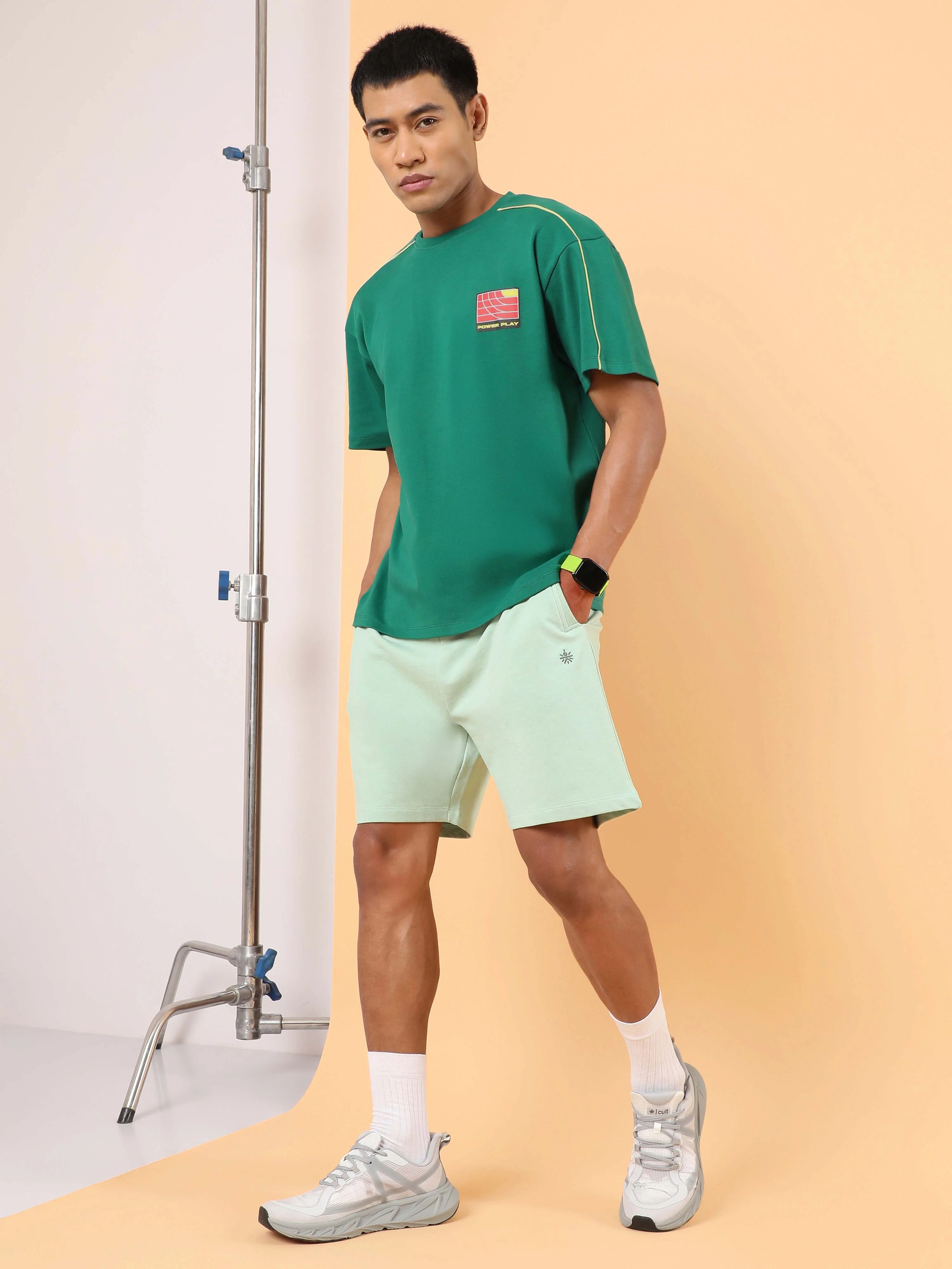 Men's Green Power Play Relaxed fit T-shirt - Image 3